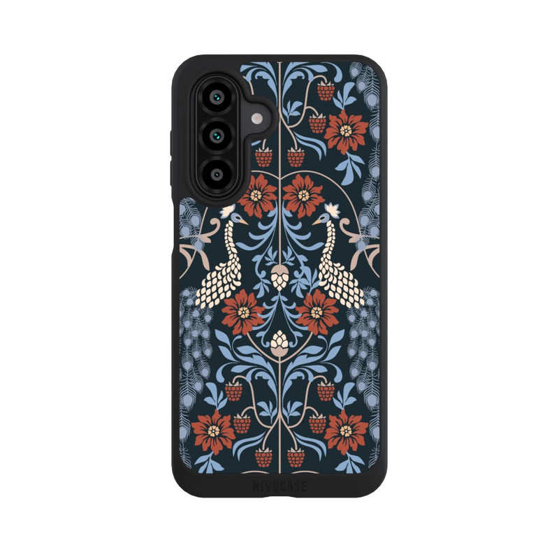 Galaxy A18 5G NIVOpure Vintage Peacock Garden Arts and Crafts Floral Dark