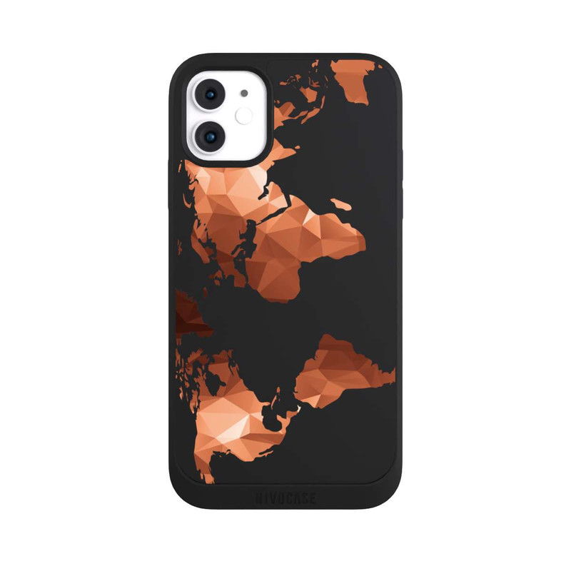 iPhone 11 NIVOpure Carte du Monde Triangle sans fond