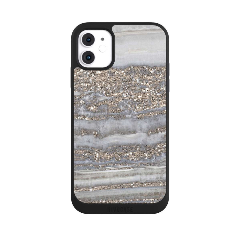 iPhone 11 NIVOpure Weißer Glitzer Marmor Look