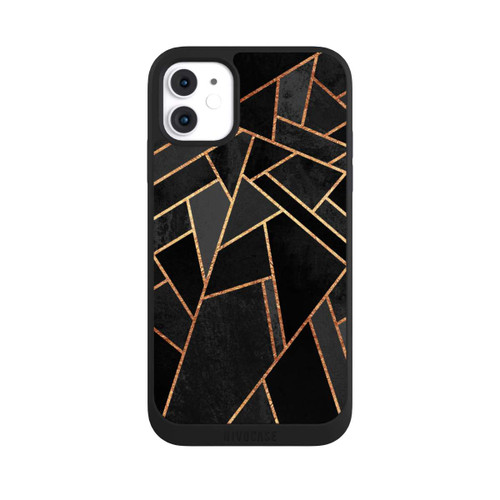 Apple iPhone 11 NIVOpure Schwarze Nacht Gold Druck