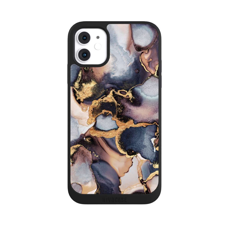 iPhone 11 NIVOpure Dreamy Ink Grey Gold Print