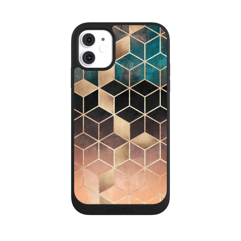 iPhone 11 NIVOpure Cubes de rêve imprimé doré