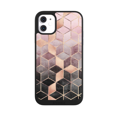 Apple iPhone 11 NIVOpure Pink-grauer Farbverlauf Würfel Druck