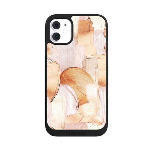 Apple iPhone 11 NIVOpure White/Gold Brush Pattern