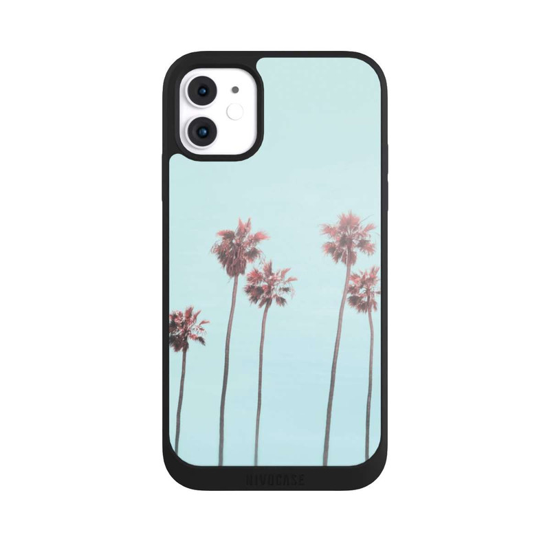 iPhone 11 NIVOpure Paradis des palmiers de plage rose