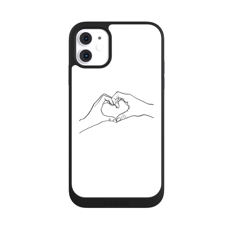 iPhone 11 NIVOpure Line Art mains d'amour