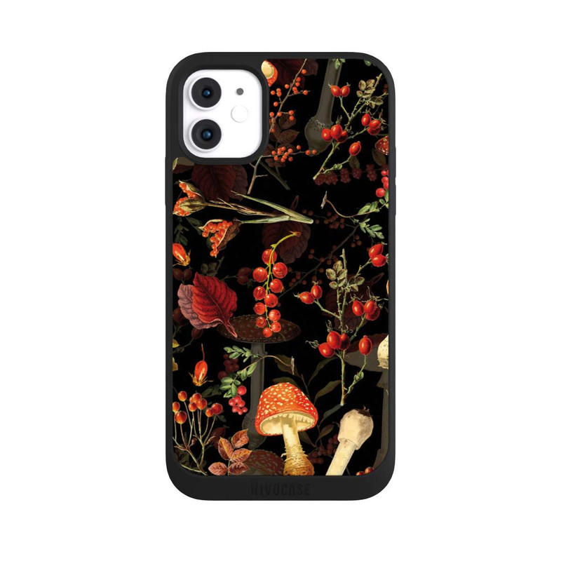 iPhone 11 NIVOpure Pilzmuster Schwarz