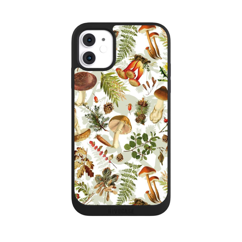iPhone 11 NIVOpure Motif champignon blanc