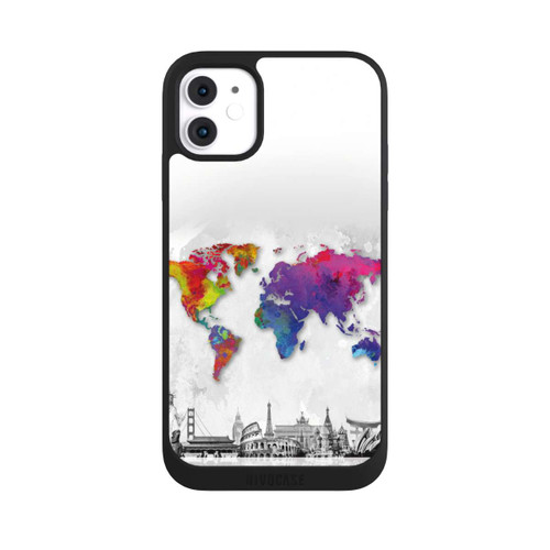 Apple iPhone 11 NIVOpure Weltkarte mit Skyline