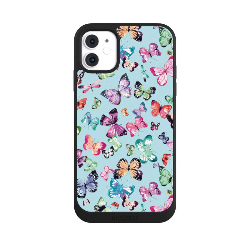 iPhone 11 NIVOpure Butterflies Pink Orange Blue