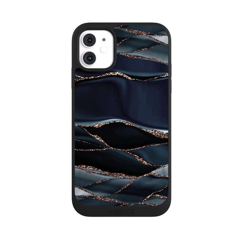 iPhone 11 NIVOpure Dark Grey Stripes Golden LooK