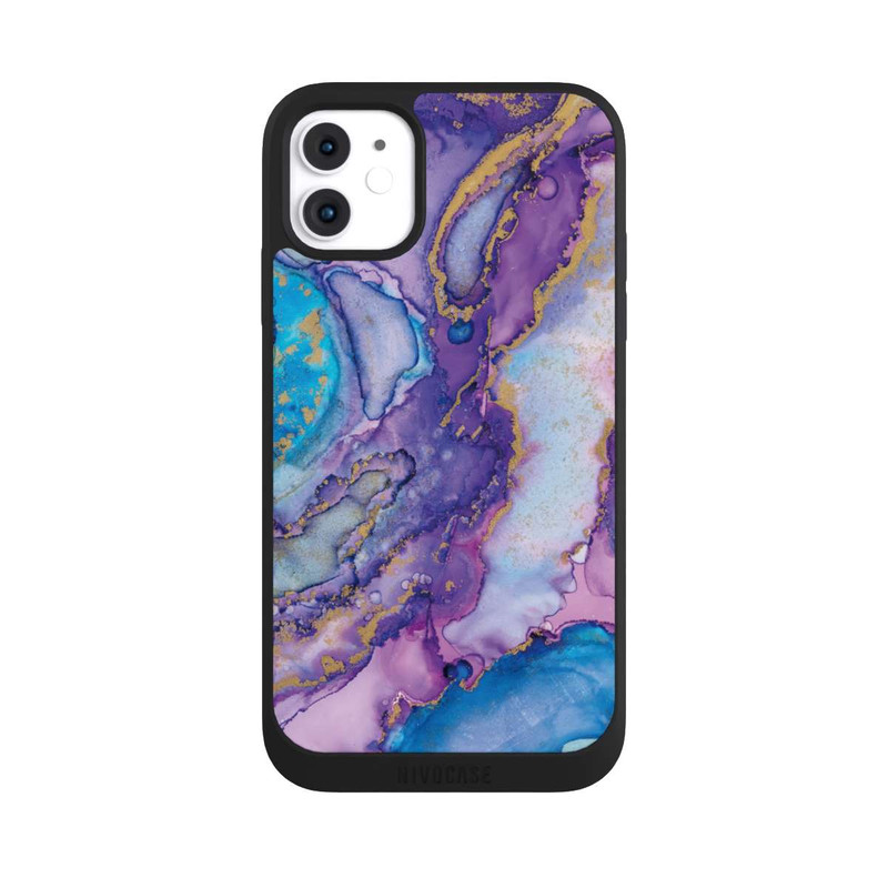 iPhone 11 NIVOpure Strudel lila und blau