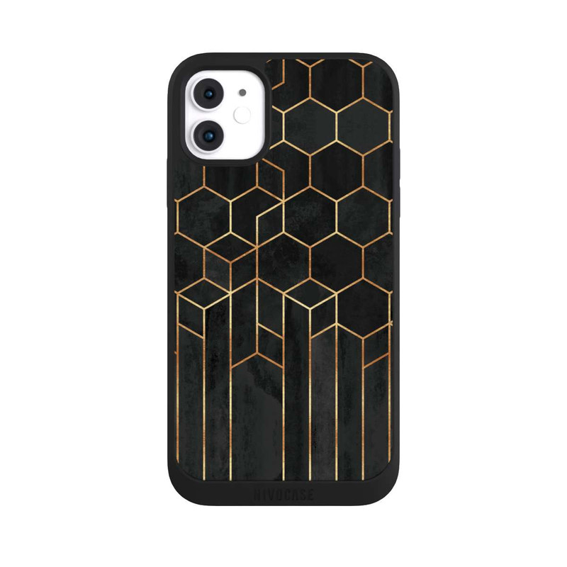 iPhone 11 NIVOpure Hexagones noirs