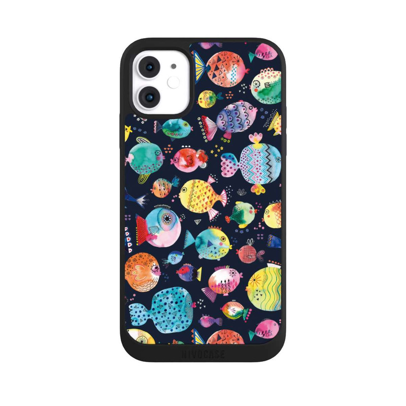 iPhone 11 NIVOpure Strandkugelfische Kinder Marineblau