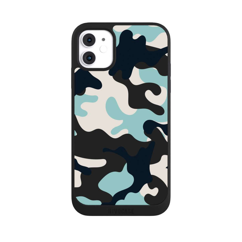iPhone 11 NIVOpure Camouflage Bleu