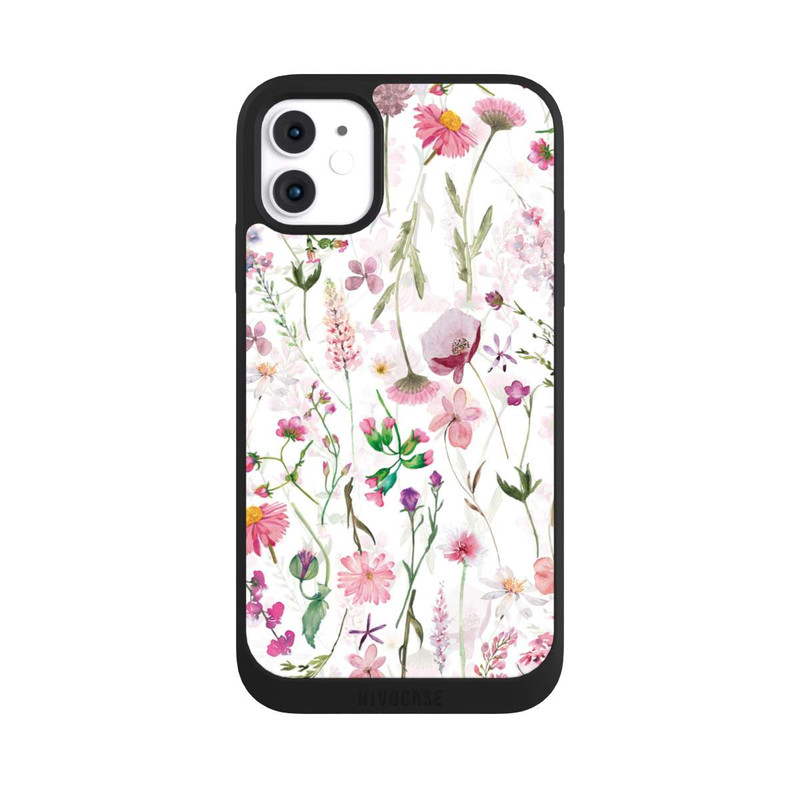 iPhone 11 NIVOpure Rosa Blumenwiese