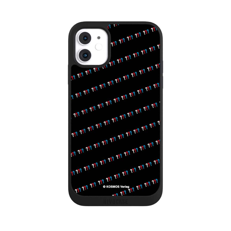 iPhone 11 NIVOpure Drei Fragezeichen Muster Schräg