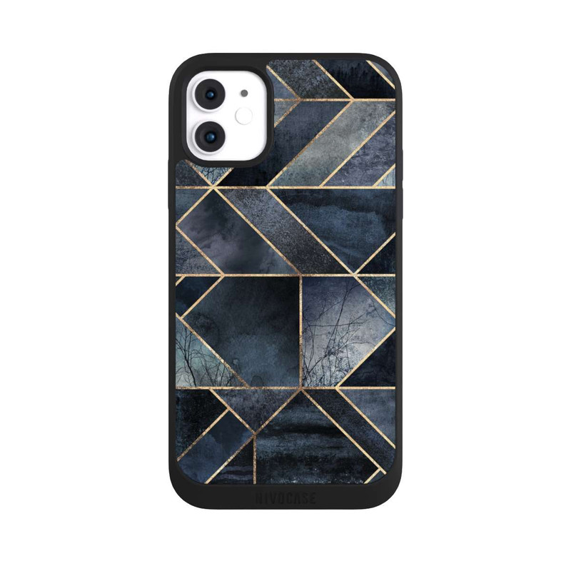iPhone 11 NIVOpure Abstraktes Natur-Dunkelblau