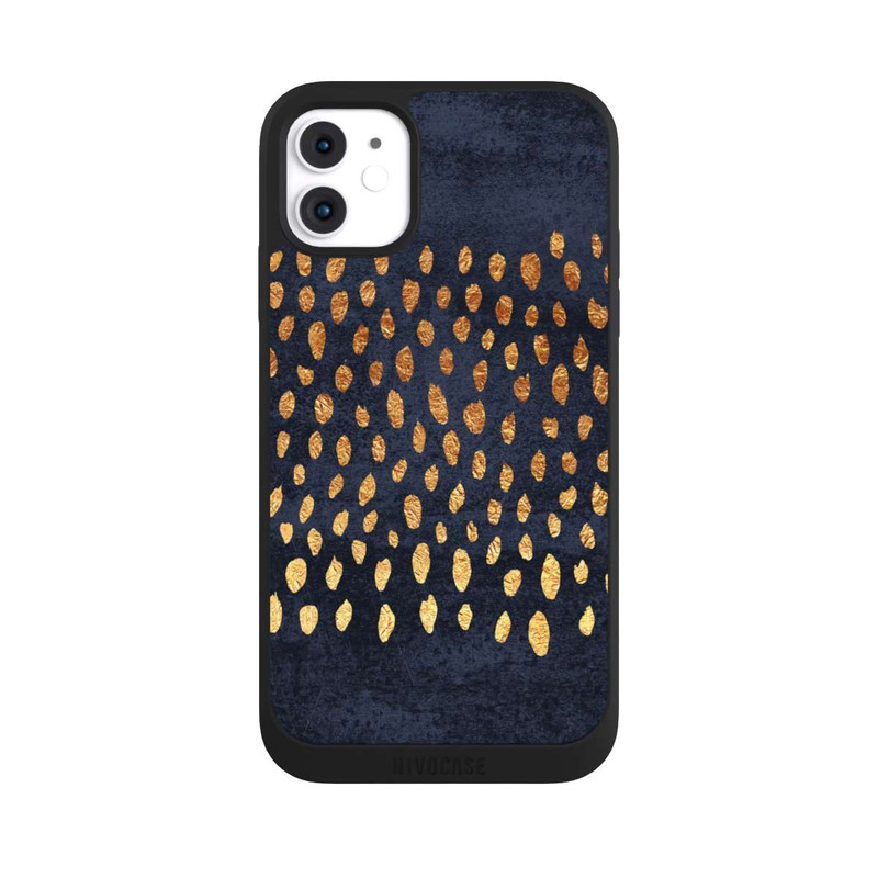iPhone 11 NIVOpure Or & Bleu Pattern
