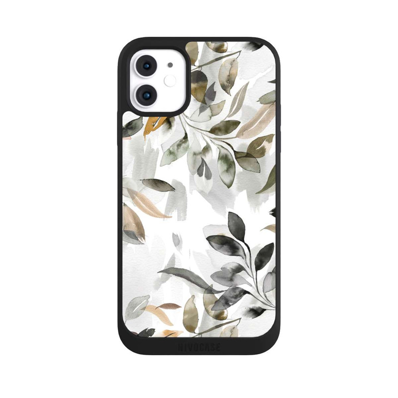 iPhone 11 NIVOpure Watercolor Neutral Leaves