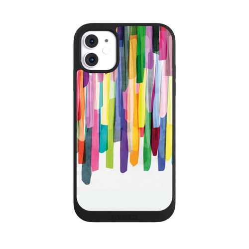 Apple iPhone 11 NIVOpure Rayures colorées fond blanc