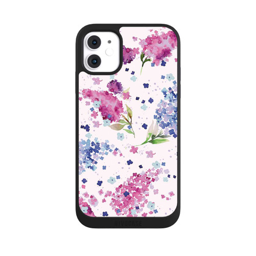 Apple iPhone 11 NIVOpure Hortensias Floraux Lilas Rose