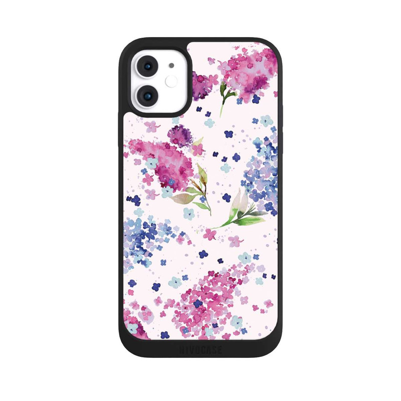 iPhone 11 NIVOpure Hortensias Floraux Lilas Rose