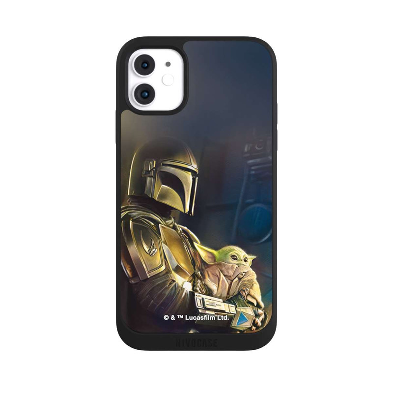 iPhone 11 NIVOpure Mandaloriens et Grogu à l'intérieur du vaisseau