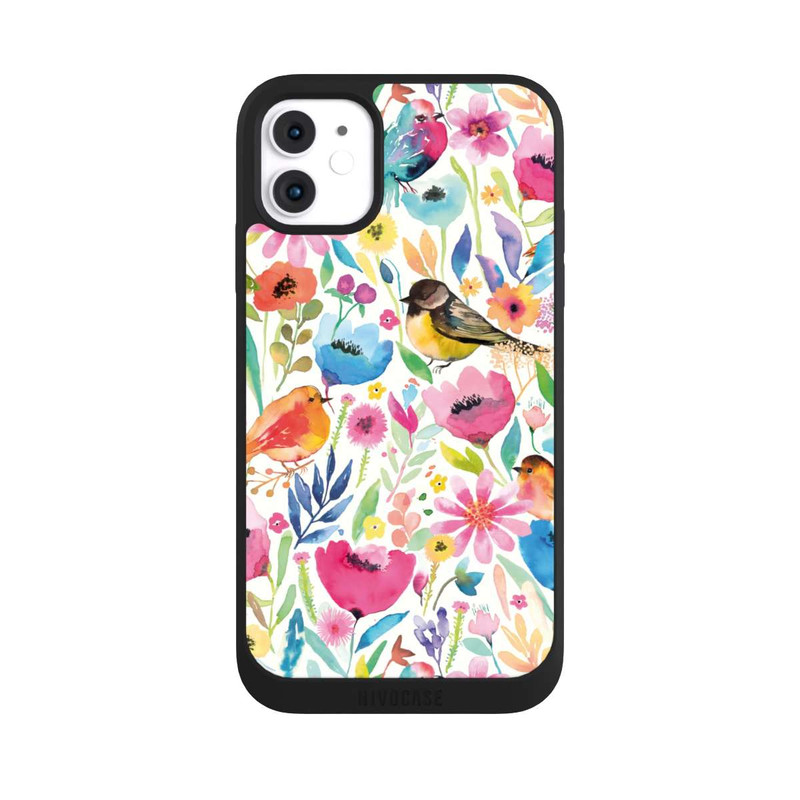 iPhone 11 NIVOpure Oiseaux et fleurs fantaisistes
