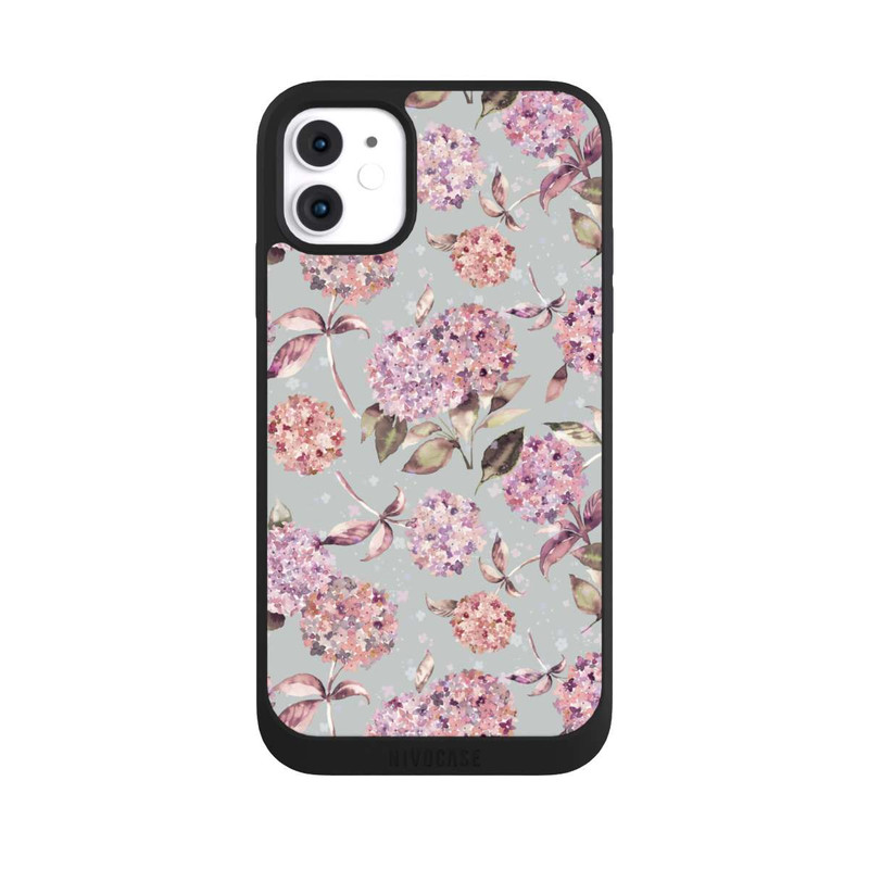 iPhone 11 NIVOpure Pastel Magic Hydrangea Floral Watercolor Pink