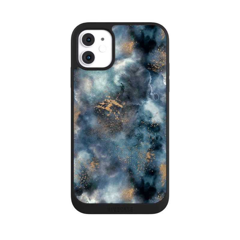 iPhone 11 NIVOpure Smoky Marble Watercolor Navy