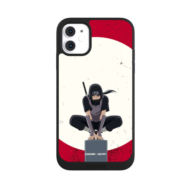 iPhone 11 NIVOpure Symbole Itachi Uchiha fond rouge