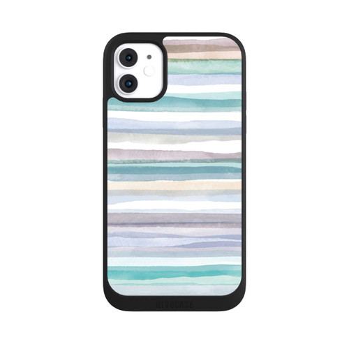 Apple iPhone 11 NIVOpure Rayures pastel bleu