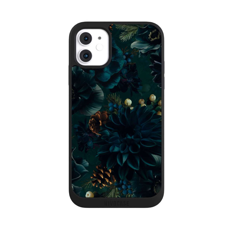 iPhone 11 NIVOpure Flowers Pattern Green and Blue