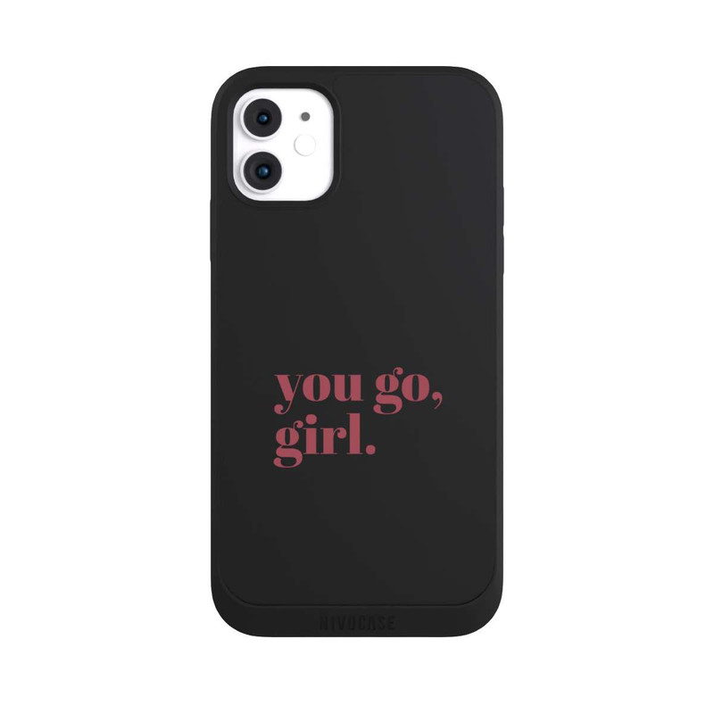 iPhone 11 NIVOpure You Go Girl Rosa Transparent