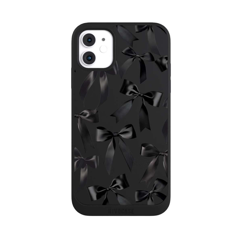 iPhone 11 NIVOpure Noeud en Satin Noir