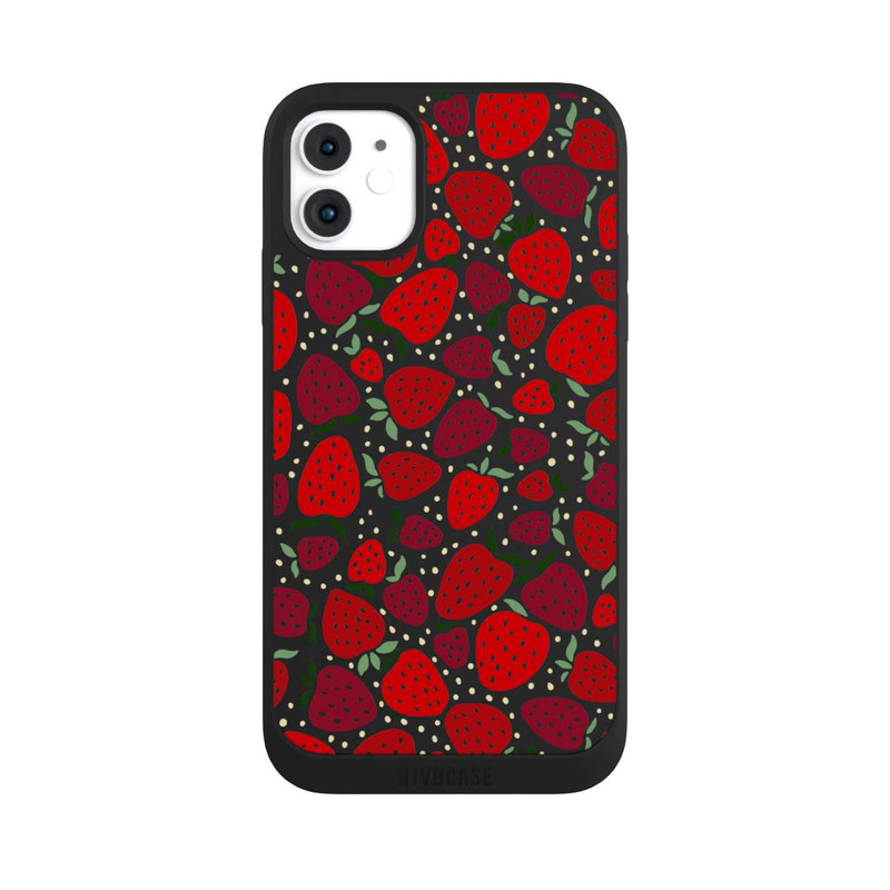 iPhone 11 NIVOpure Strawberry Pattern Comic Transparent