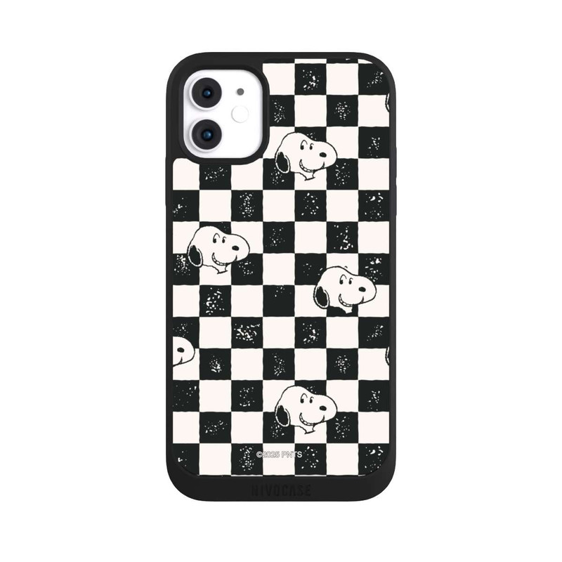 iPhone 11 NIVOpure Snoopy Heads Checked Pattern