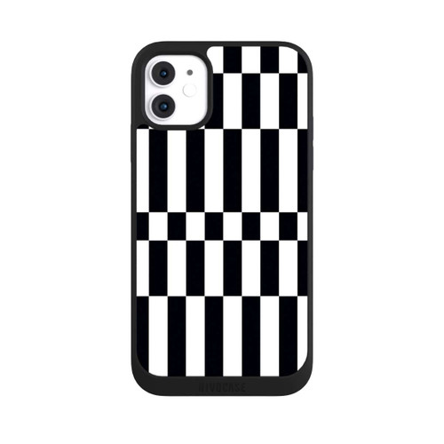 Apple iPhone 11 NIVOpure Checked Abstract Bold Black and White Color Block