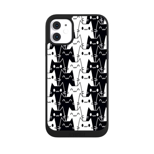 Apple iPhone 11 NIVOpure Katzentapete Schwarz Weiß