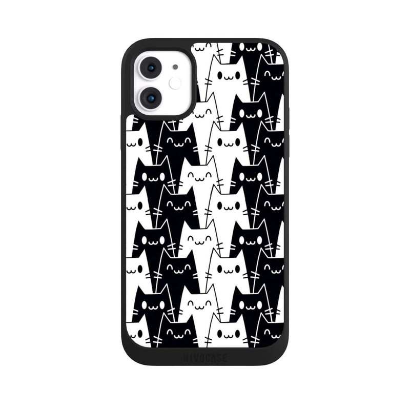 iPhone 11 NIVOpure Cat Wallpaper Black White