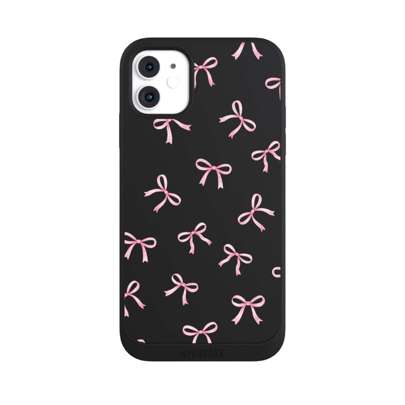 iPhone 11 NIVOpure Pink Bows transparent with AI