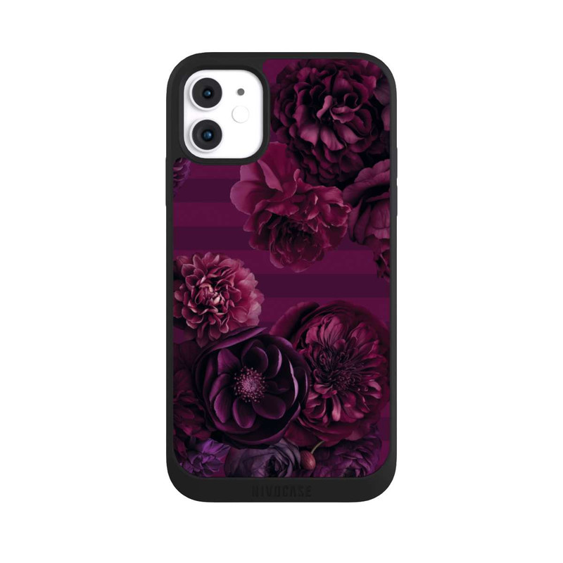 iPhone 11 NIVOpure Majestic Baroque Blossom Dream Burgundy Pink mit KI