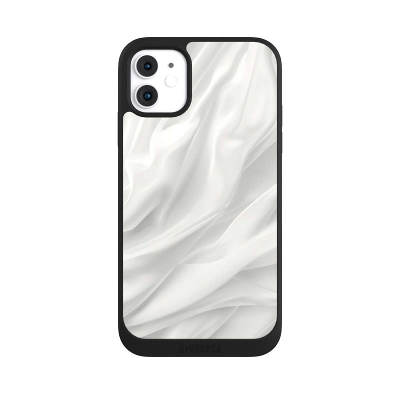 iPhone 11 NIVOpure Weiße Seidenmatte Textur mit KI