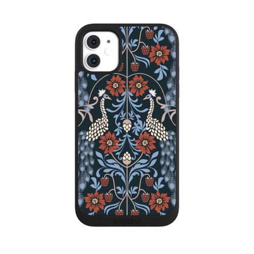 Apple iPhone 11 NIVOpure Vintage Peacock Garden Arts and Crafts Floral Dark