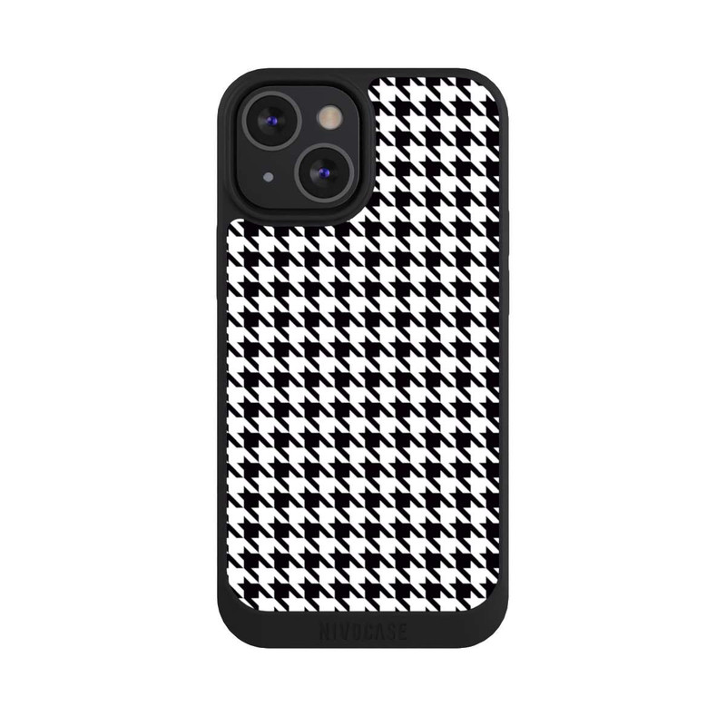 iPhone 13 Mini NIVOpure Hahnentritt Schwarz Weiß