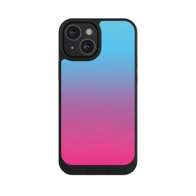 iPhone 13 Mini NIVOpure Dégradé de Couleur Bleu Rose Vif