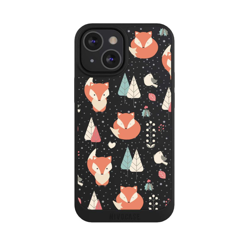 iPhone 13 Mini NIVOpure Motif Renards sans Fond
