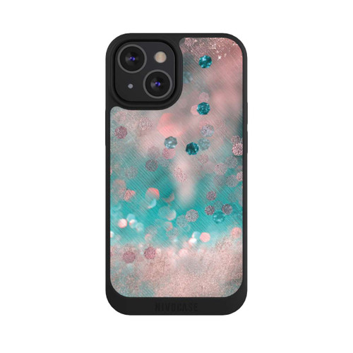 Apple iPhone 13 Mini NIVOpure Türkis-glamouröser Glitzerlook