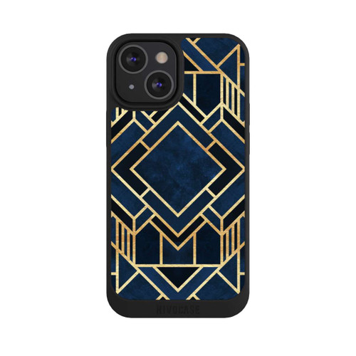 Apple iPhone 13 Mini NIVOpure Kunst Deko Blau Golddruck